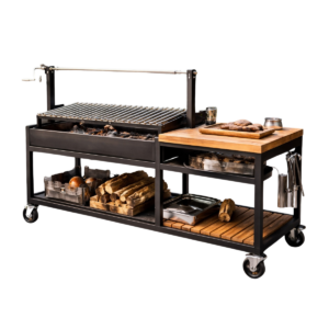BDC FUEGO Base – Parrilla Industrial Móvil de Diseño